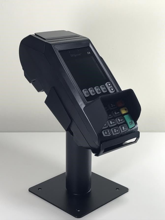 Dejavoo Z8 terminal on stand