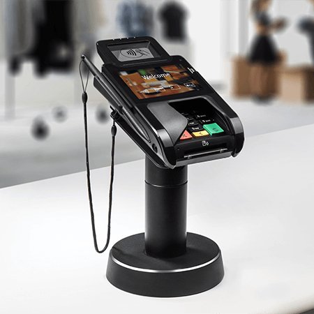 PAX Q30 Countertop Terminal on a stand