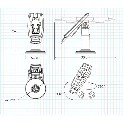 FlexiPole FirstBase Complete | PAX S300 | Stand