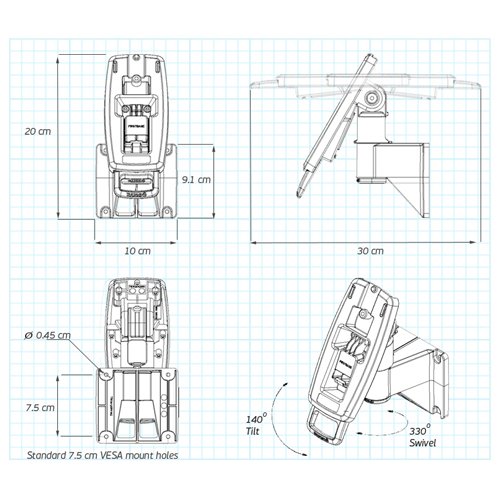 FlexiPole FirstBase Contour | PAX S300 | Stand