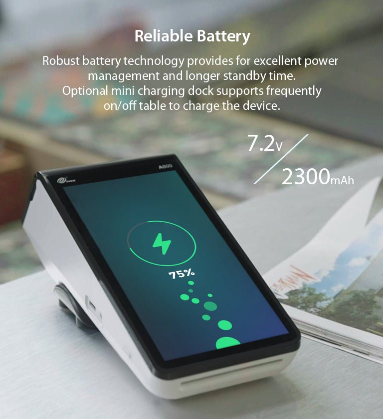 PAX A800 Terminal Battery Life 